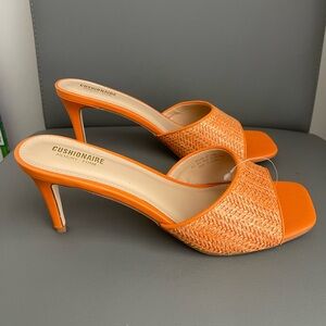 Cushionaire Heel Sandals Orange Women’s Size 9.5